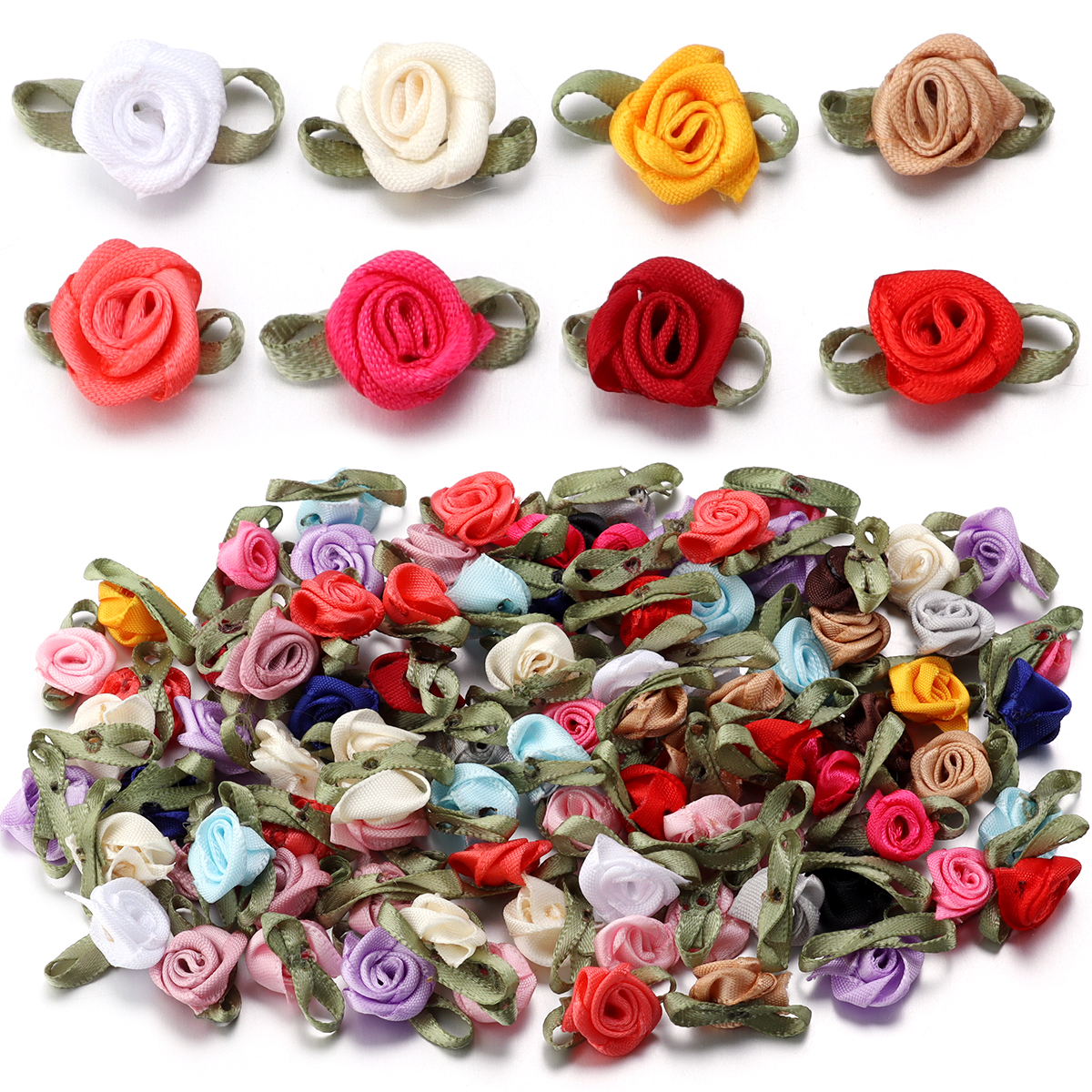 50Pcs 1.5x2.5cm 18 Colors For  - Home Decor Flowers reseña y precio