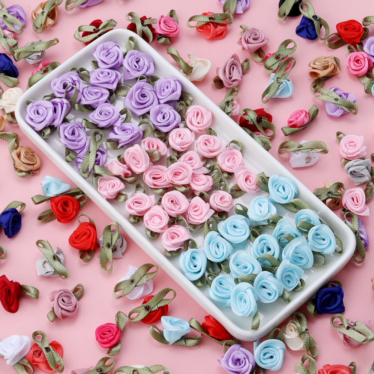 50Pcs 1.5x2.5cm 18 Colors For  - Home Decor Flowers reseña y precio