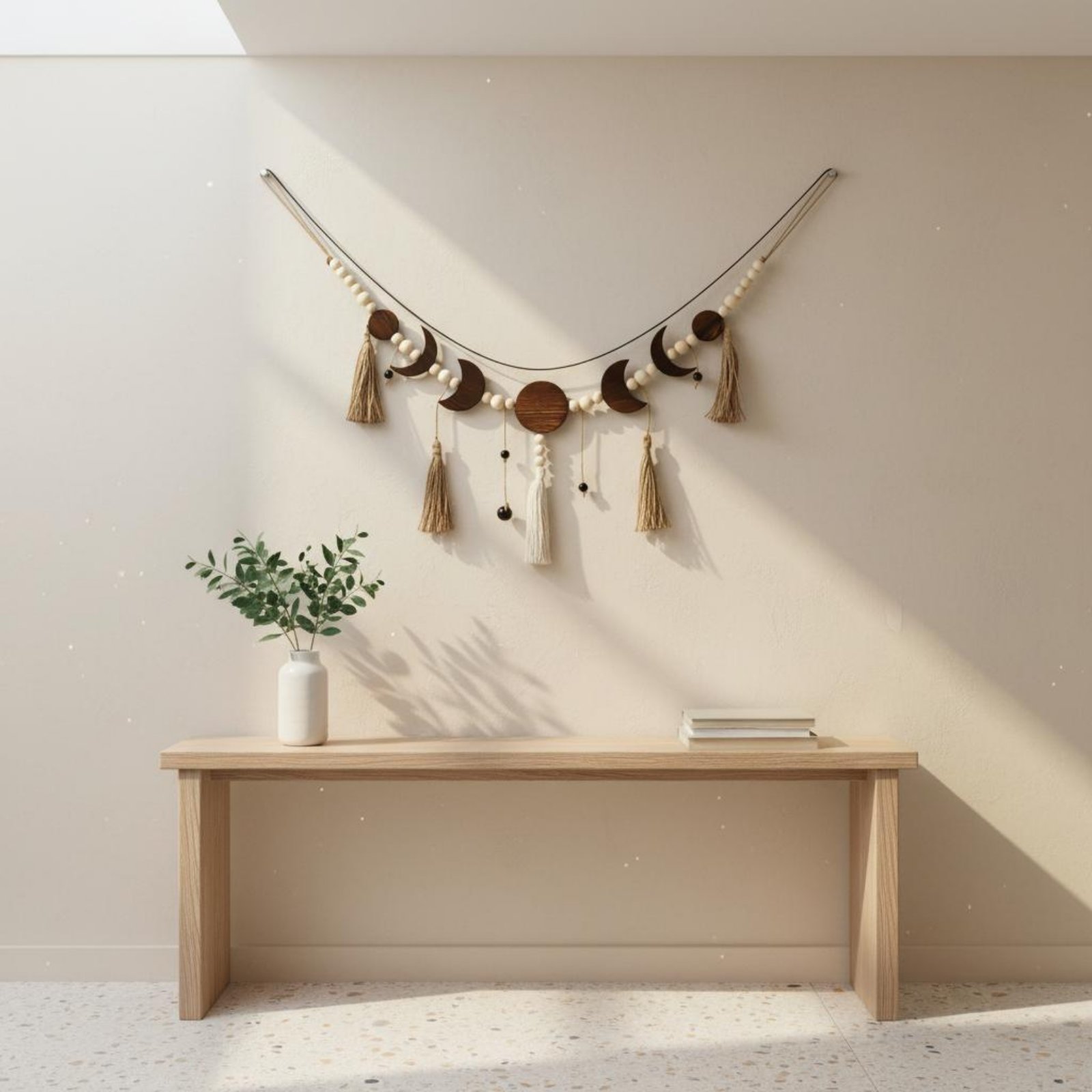 Macrame Moon Wall Hanging Hand - Macrame Wall Hanging reseña y precio