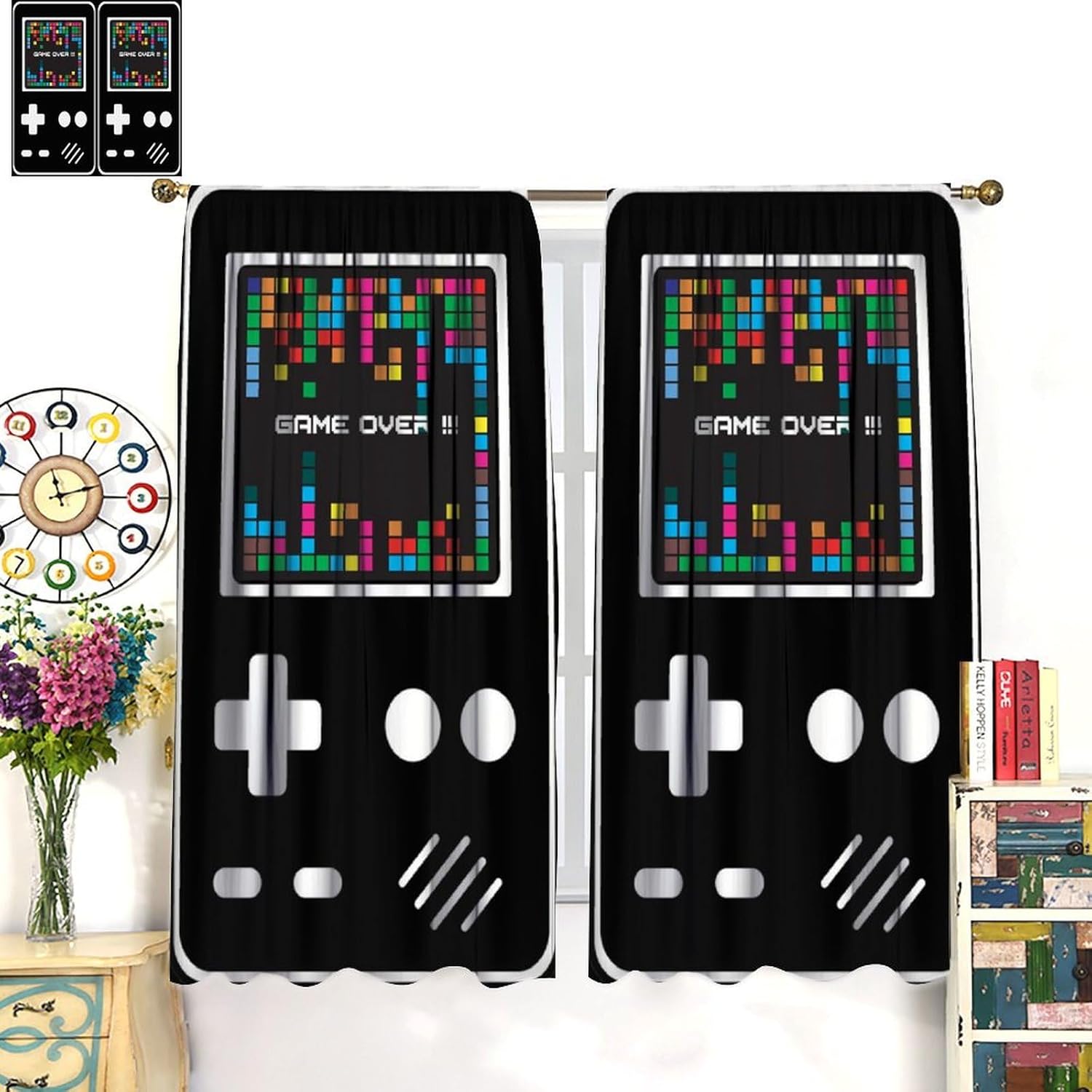Kids Gaming Curtain for Bedroo - Home Decor Youtube Videos reseña y precio