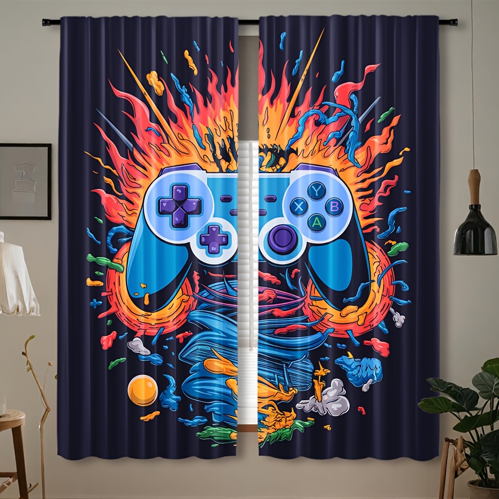 Gamer Pop Culture Curtain Wind - Home Decor Youtube Videos reseña y precio