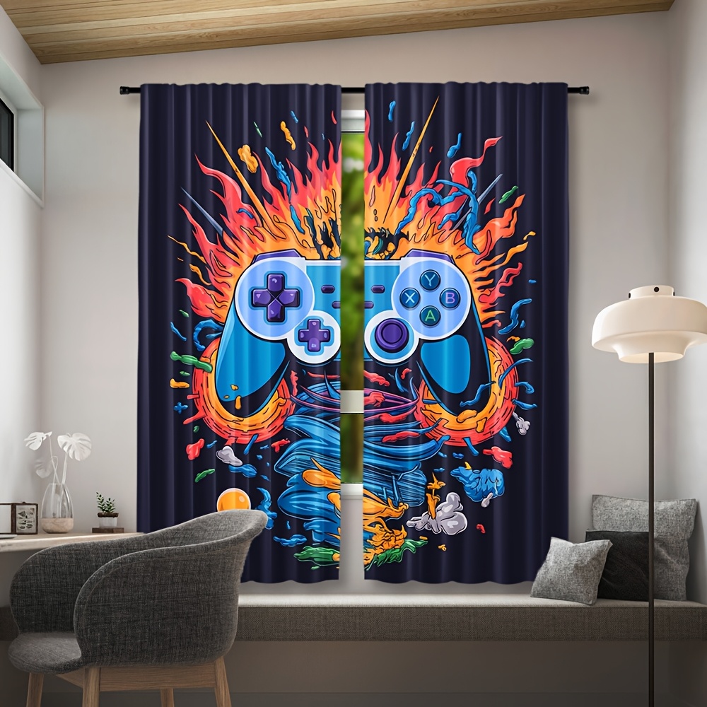 Gamer Pop Culture Curtain Wind - Home Decor Youtube Videos reseña y precio