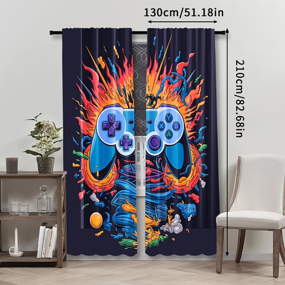 Gamer Pop Culture Curtain Wind - Home Decor Youtube Videos reseña y precio
