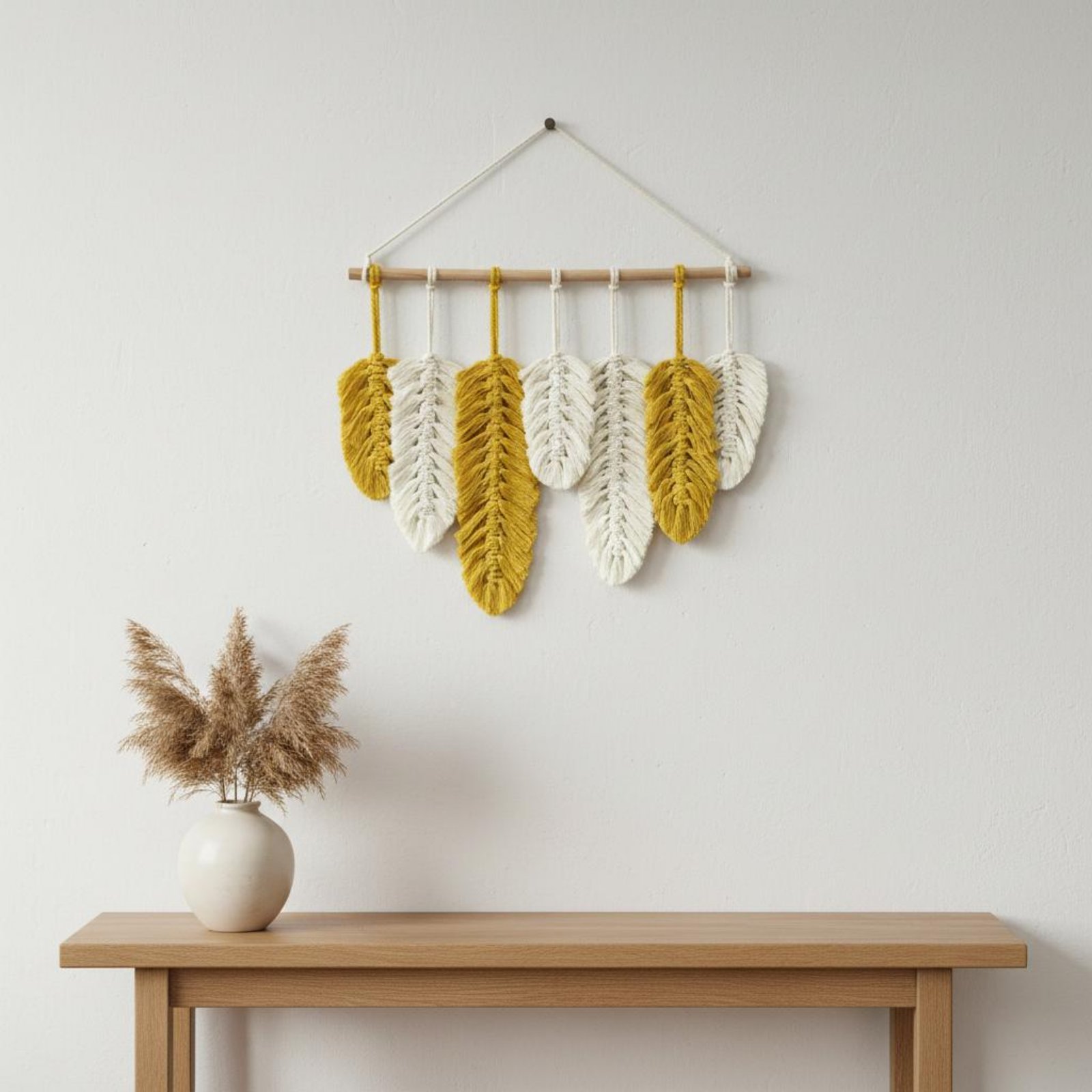 Macrame Feather Wall Hanging H - Macrame Wall Hanging reseña y precio