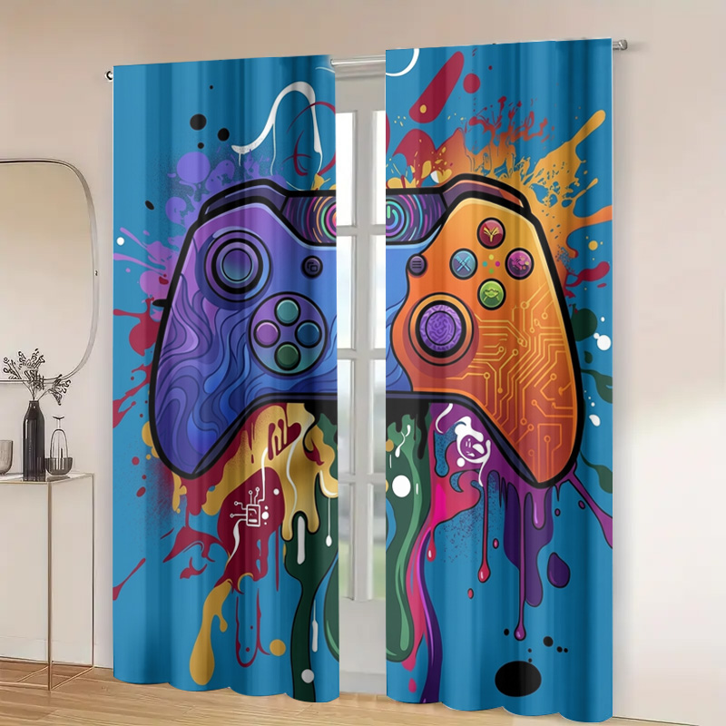 Retro Gaming Curtain Video Gam - Home Decor Youtube Videos reseña y precio