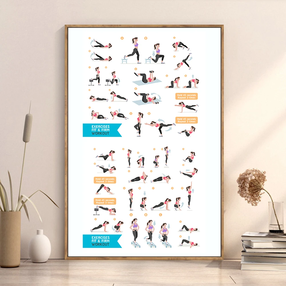 Silk Cloth Wall Poster GYM Exe - Home Decor Examples reseña y precio