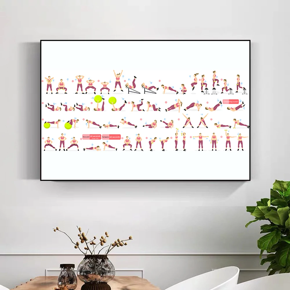 Silk Cloth Wall Poster GYM Exe - Home Decor Examples reseña y precio