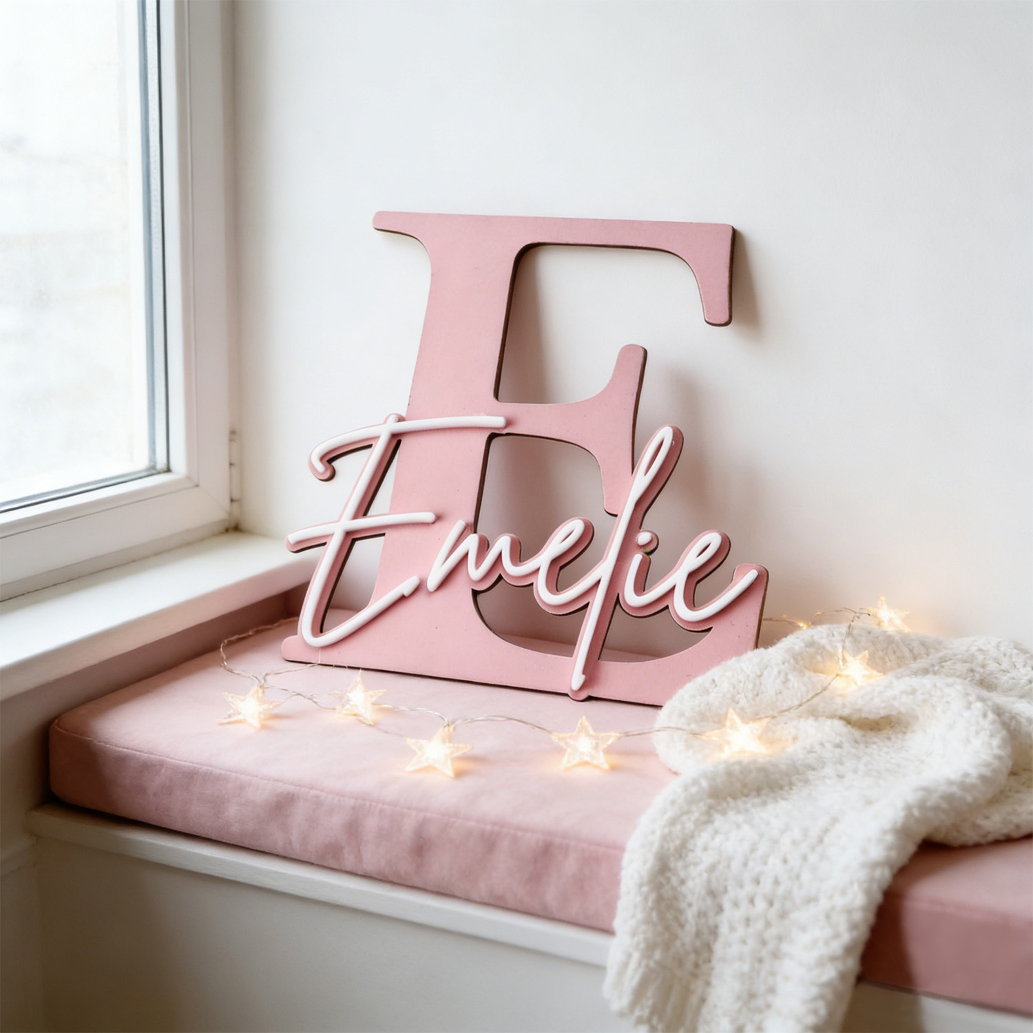 1pc Double-layer Wooden Name D - Home Decor Happy reseña y precio