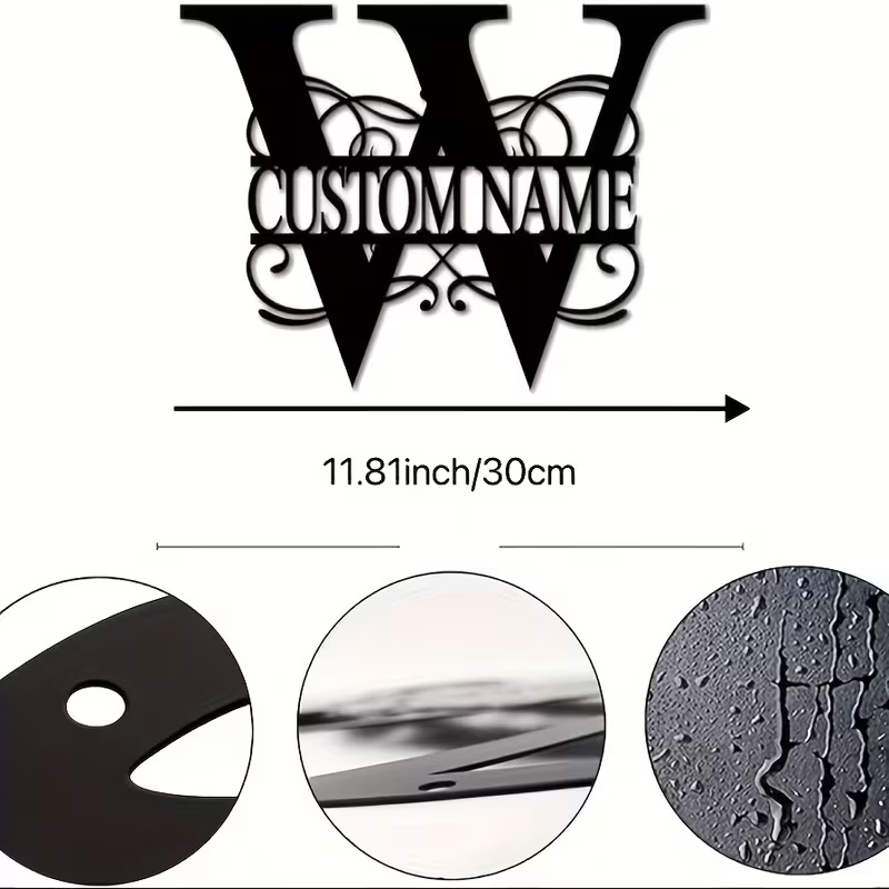 Classic Custom Monogram Metal  - Home Decor Room reseña y precio