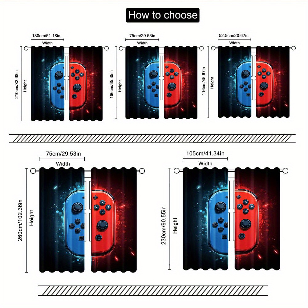 Gaming Curtains 2pcs Video Gam - Home Decor Youtube Videos reseña y precio