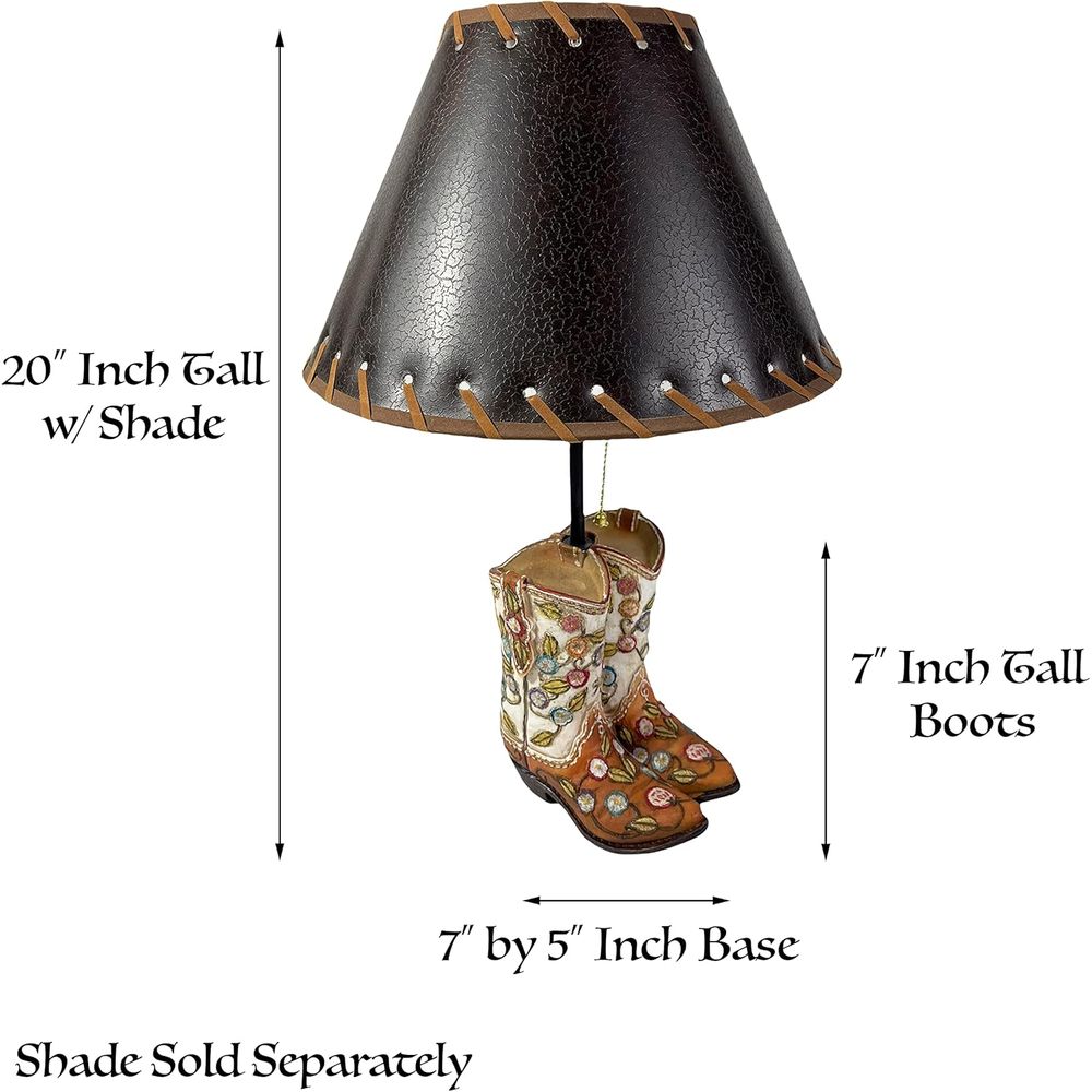Western Cowboy Boot Table Lamp - Home Decor Room reseña y precio